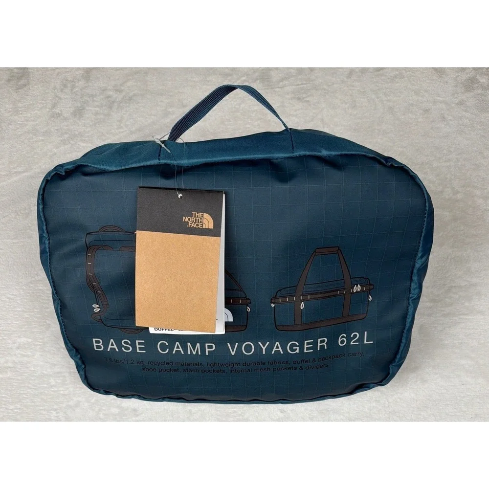 The North Face Base Camp Voyager 62L Duffel Backpack Space Anthracite NWT $155